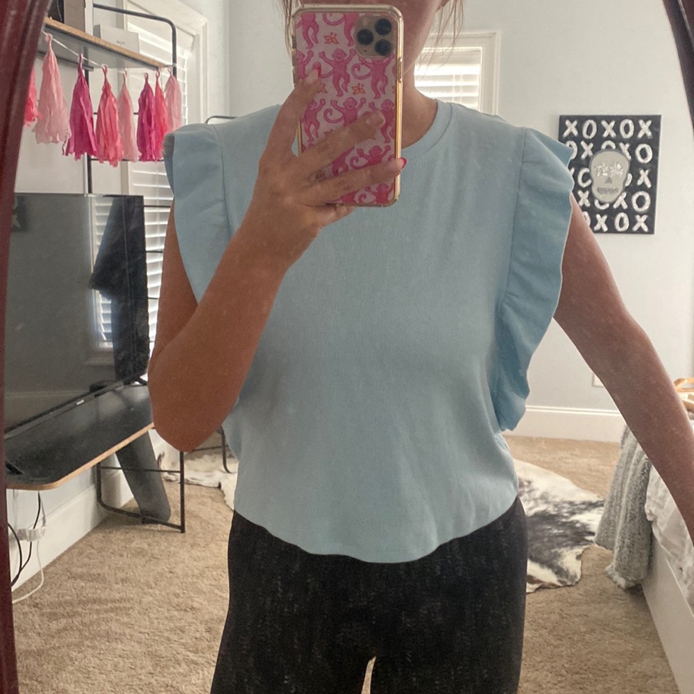 Blue zara top